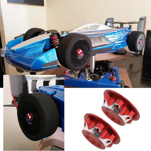 Miniatura 3 de 4 piezas de tuerca hexagonal para automóvil RC de 0.669 in, cubierta antipolvo, repuesto para automóvil RC de 1/8, camión todoterreno RC compatible