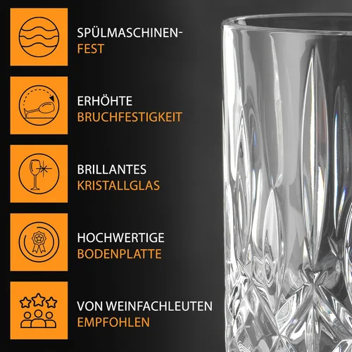 Miniatura 6 de Nachtmann Highland - Vaso de whisky de 12 onzas (juego de 4), vaso de whisky de 4 pulgadas para whisky escocés, ron, licores, utensilios de bar
