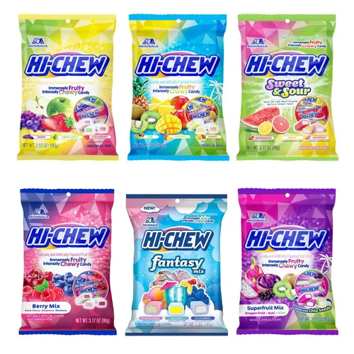 Miniatura 37 de HI-CHEW Mezcla Superfruit, 3.17 oz, 6 piezas, sin gluten, elaborada con sabores de frutas naturales y artificiales