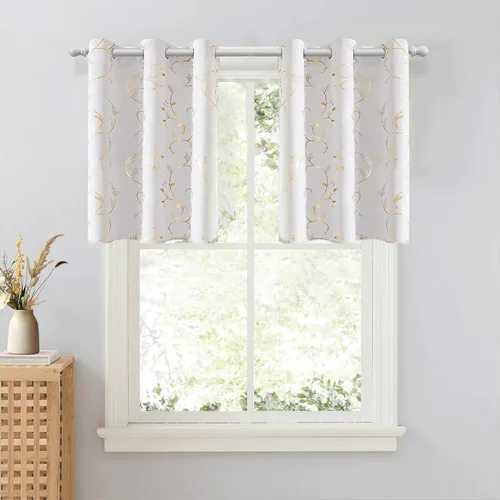 Miniatura 103 de BUHUA Cortinas Opacas de 63 Pulgadas de Largo, 2 Paneles con Aislamiento Térmico, Tratamiento de Ventana para Dormitorio, Cortinas Oscurecedoras