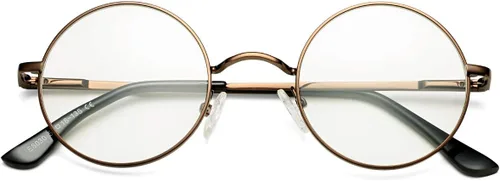 Miniatura 9 de Pro Acme Lentes transparentes sin receta con marco metálico redondo pequeño retro