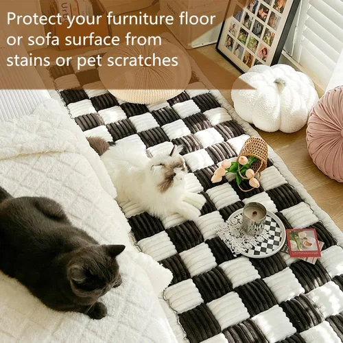 Miniatura 5 de VISTABLUE Fundas mullidas para sofá, para mascotas, protector de sofá para perros, funda protectora de algodón elegante para sofá, alfombra