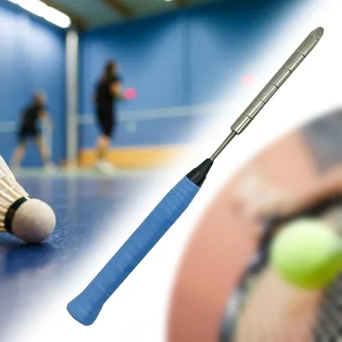 Miniatura 7 de DYNWAVE Bádminton Trainer - Raqueta de bádminton Swing Trainer Pole Práctica de acero inoxidable Bloque de peso Varilla de Bádminton Raqueta