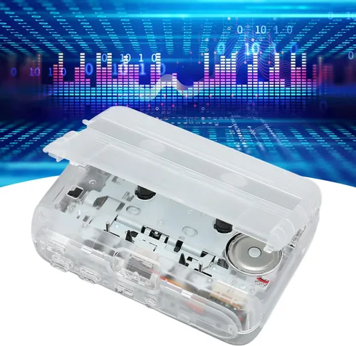 Miniatura 4 de Reproductor de casete portátil, reproductor de cinta Bluetooth, radio FM, reproductor de cinta de casete estéreo/grabadora con auriculares, función