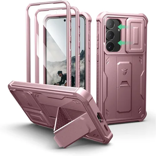 Miniatura 56 de Dexnor Funda para Samsung Galaxy S24 con Cubierta Deslizante Integrada para Cámara y Protector de Pantalla y Soporte, Funda Resistente a los Golpes