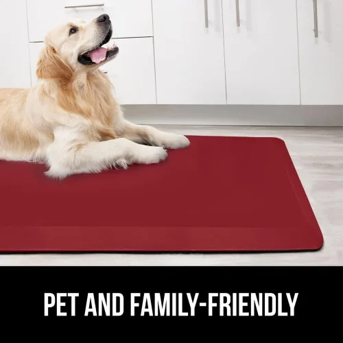 Miniatura 9 de GORILLA GRIP Alfombrillas de Cocina Cómodas y Acolchadas para el Piso, Superficie Superior Suave Resistente al Agua y a las Manchas, Alfombrilla Rojo