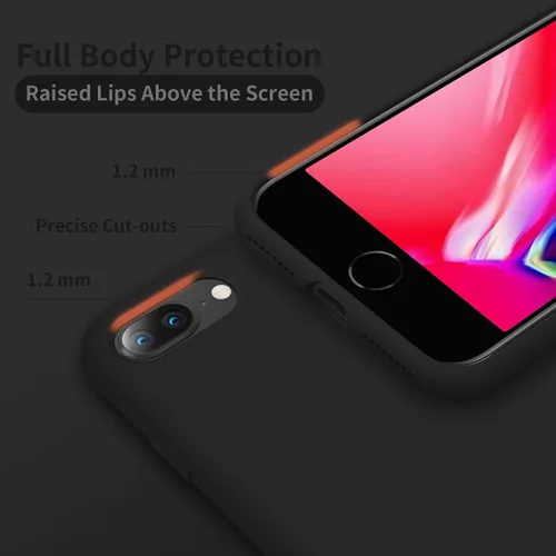 Miniatura 3 de Cordking Funda diseñada para iPhone 8 Plus, diseñada para iPhone 7 Plus, funda de teléfono de silicona ultra delgada a prueba de golpes