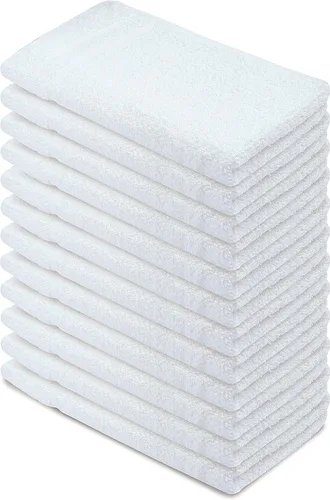 Miniatura 11 de Toallas de baño básicas medianas de 24 x 48 pulgadas, paquete de 6, color beige, suaves y absorbentes, toallas de algodón multiusos para baño, spa