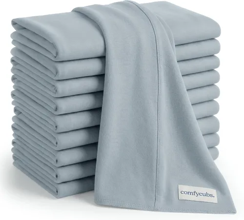 Miniatura 22 de Comfy Cubs - Juego de 10 paños para eructos de bebé - Grandes, 6 capas, 100% algodón ultraabsorbente para baba, saliva y desordenes de bebés recién