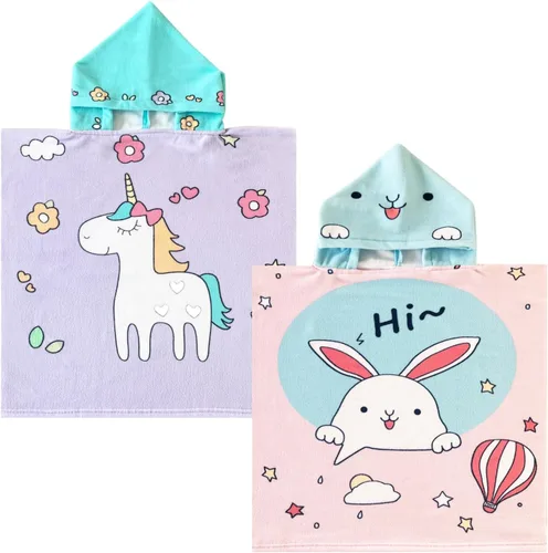 Miniatura 13 de NovForth Toalla de Playa para Niños y Niñas, Envoltorio de Toalla de Baño con Capucha de Cocodrilo, Toalla de Piscina para Niños Pequeños con Capucha