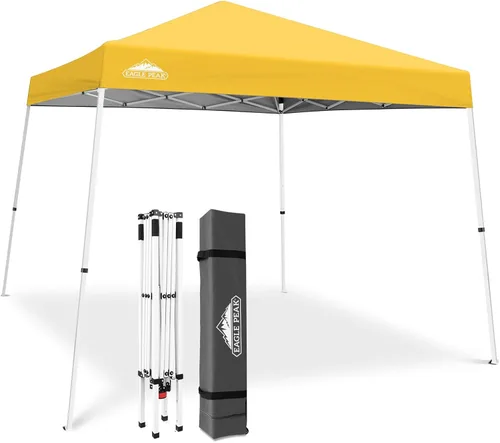 Miniatura 42 de Eagle Peak - Pérgola plegable (10.0 x 10.0 pies), patas inclinadas, de tela, para exteriores, fácil de montar, Negro