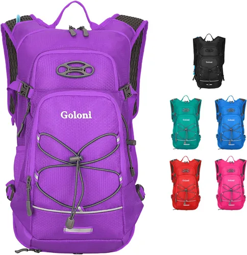 Miniatura 8 de Mochila de hidratación, mochila de senderismo ligera con vejiga de agua de 2 L, mochila de agua para ciclismo, correr, festival