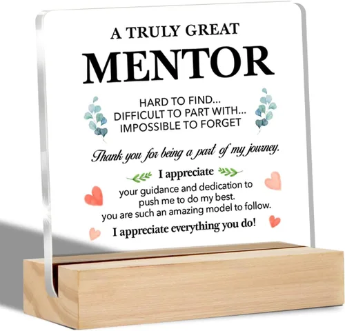 Miniatura 7 de Regalos para jefa para mujer Estimada señora jefe Letrero decorativo transparente para escritorio Regalo para señora jefe Letrero floral acrílico