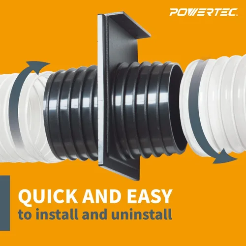 Miniatura 5 de POWERTEC 70192-P2 - Puerta de doble rosca para colector de polvo, accesorios de recolección de polvo, 2 unidades Puerta de explosión de doble rosca