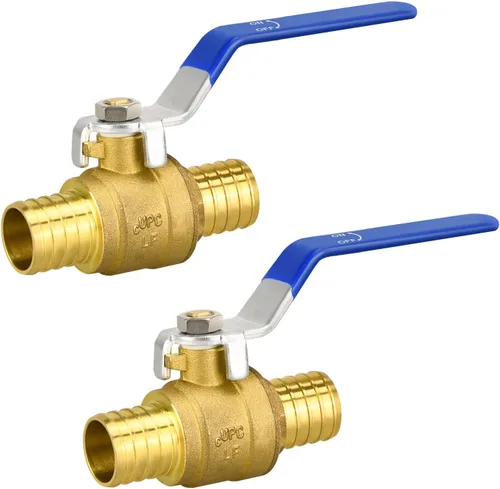 Miniatura 9 de Válvulas de bola PEX de 1", válvula de cierre de puerto completo de latón PEX, cierre de parada de agua de puerto completo, válvula de cierre de agua