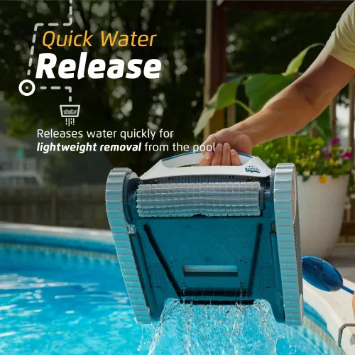 Miniatura 6 de Dolphin Proteus DX1 - Aspiradora robótica automática para piscinas, cepillo de limpieza activo, acceso a filtros de carga superior, ideal