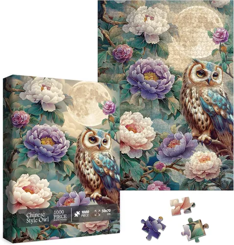 Miniatura 25 de Rompecabezas de alas de mariposa coloridas para adultos, 1000 piezas, rompecabezas estético de plantas de flores, rompecabezas de bordado
