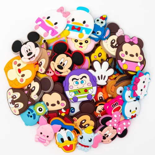 Miniatura 5 de Dijes para zapatos para niñas y niños, paquete de 44 dijes de dibujos animados, dijes de decoración de zapatos de PVC suave, accesorios de zapatos