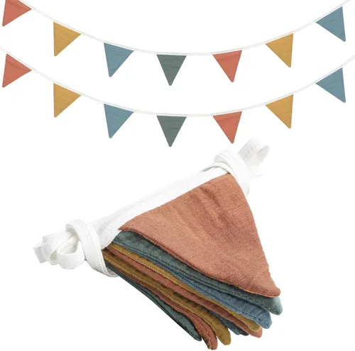 Miniatura 8 de Oudain 2 Piezas Banderines de Bandera Gallardete Guirnalda de Guardería Banderines Triangulares de Empavesado Decoración de Pared Banner para Sala