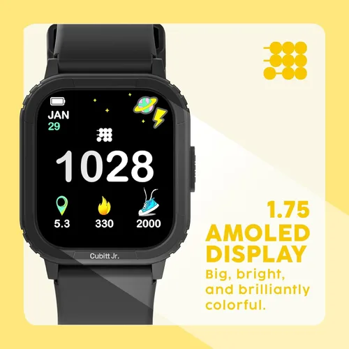 Miniatura 4 de Cubitt Jr - Reloj inteligente con rastreador fitness para niños y adolescentes, con temperatura corporal de 24 horas, juegos, contador de pasos