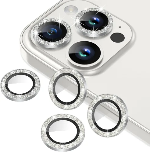 Miniatura 50 de AGVEE Paquete de 6 protectores de lente de cámara para iPhone 14 Pro de 6.1 pulgadas/14 Pro Max de 6.7 pulgadas, con diamantes brillantes y anillo