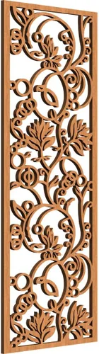 Miniatura 37 de 9 3/8"W x 24 3/8"H x 1/4"T Caspio Decorativos Paneles De Pared De Madera De Calado, Roble Rojo rojo (Red Oak)