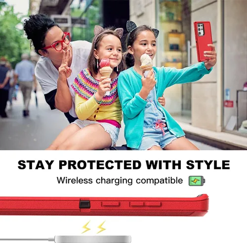 Miniatura 7 de AICase para Galaxy S22 Ultra, funda con protector de pantalla, protección contra caídas de alta resistencia, cuerpo completo, resistente, a prueba