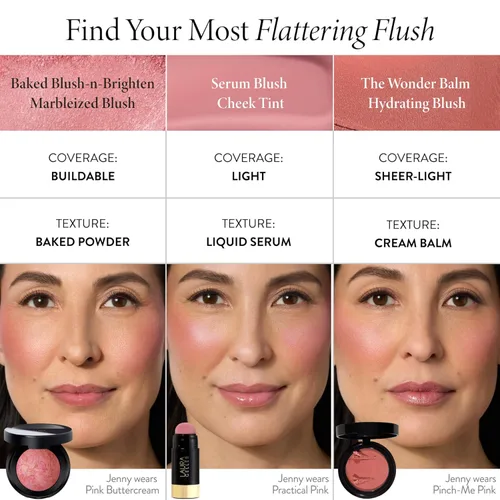 Miniatura 3 de LAURA GELLER NEW YORK Blush-n-Brighten - Rubor horneado marmoleado para mejillas - Tono Pink Grapefruit (pomelo rosado), acabado satinado - Color 05