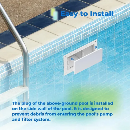 Miniatura 7 de Enchufe de skimmer de piscina de boca ancha para cubierta de skimmer Hayward sobre el suelo enchufe de piscina SP1091WM, enchufe de invierno