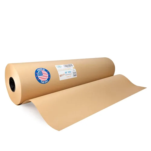 Miniatura 22 de Rollo de papel kraft negro de 36" x 8640" (720 pies), rollo de papel grande de calidad fabricado en Estados Unidos, grosor de 50lb para embalaje