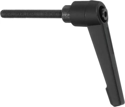 Miniatura 16 de uxcell Perillas ajustables M5 x 0.472 in, mango de rosca macho, botón de trinquete de liberación rápida, perno giratorio para maquinaria de torno