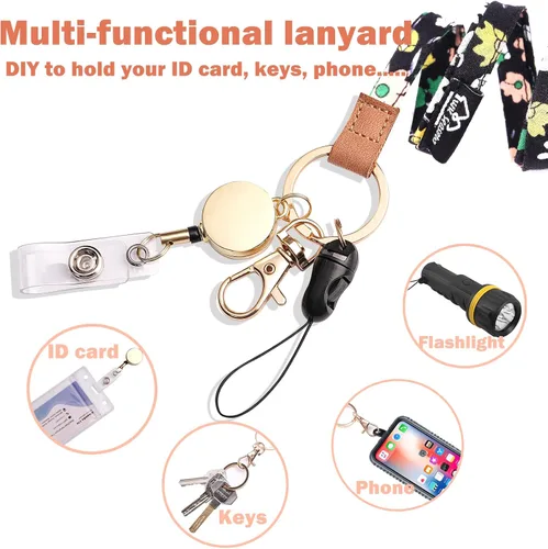 Miniatura 2 de WK IEASON Correa para el cuello con cordón, llavero para identificación, llavero, tarjeta, teléfono, cámara, soporte para bolígrafos Correa