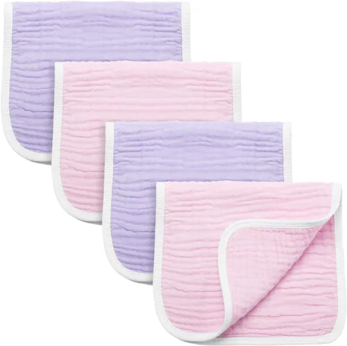 Miniatura 9 de Synrroe Paños de muselina grandes para eructos, paños de muselina para bebés niñas y niños, paquete de 10 extraabsorbentes y suaves de muselina, 6