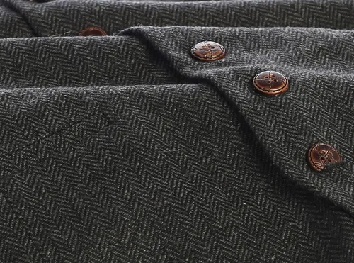 Miniatura 3 de Gioberti Chaleco de tweed formal de 6 botones para hombres