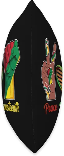 Miniatura 2 de Juneteenth Black Culture Afro Melanin Pride Gifts Paz Amor Juneteenth Party Africano Americano Mujeres Niños Hombres Throw Pillow, 16x16, Multicolor