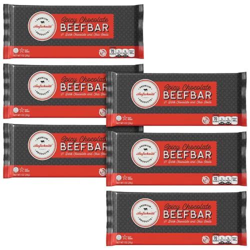 Miniatura 9 de Aufschnitt Barras de res de arándano con frutas reales y semillas de chía Certificado Glatt Kosher Sin gluten, sin nitritos, 24 qt.