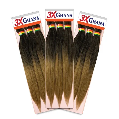 Miniatura 11 de REALISTIC - Paquete múltiple. Trenzas preestiradas X-Pression 3X Ghana de 60 pulgadas 100% Kanekalon Fácil de trenzar, sin nudos, alimentación