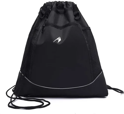 Miniatura 8 de STAY GENT - Mochila con cordón de baloncesto para niños, mochila de fútbol plegable, bolsa de gimnasio, mochila deportiva con bolsa de malla