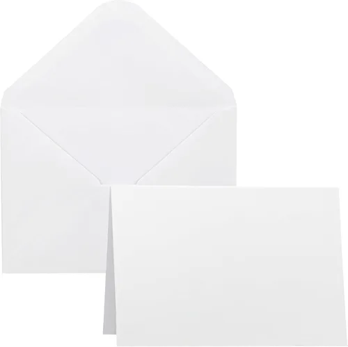 Miniatura 8 de Paquete de 50 tarjetas y sobres en blanco de 4 x 6, tarjetas de felicitación y sobres, tarjetas de felicitación en blanco marrones, cartulina