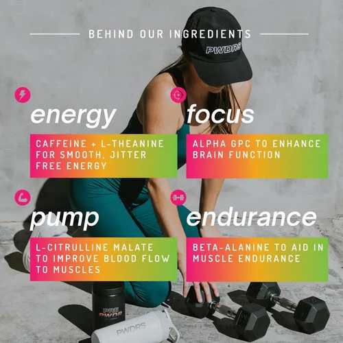 Miniatura 2 de Polvo de pre-entrenamiento, totalmente natural para obtener energía, bomba, resistencia y fuerza, con cafeína (goma agria)