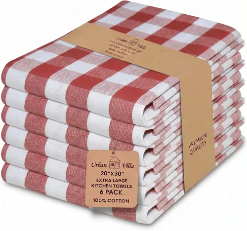 Miniatura 48 de Urban Villa Toallas de cocina 100% algodón, paquete de 6, altamente absorbentes, de secado rápido, súper suaves, de primera calidad, para cocina