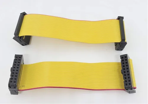 Miniatura 8 de Paquete de 5 conectores hembra IDC 2x10 20P 0.100 in 4.7 in 4 pulgadas, cable de cinta plano amarillo, filas dobles 20 pines paso FC F/F