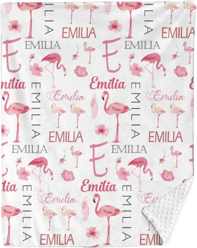 Miniatura 15 de Manta de bebé personalizada con tractor de granja, manta personalizada con nombre de doble capa, manta de felpa suave con respaldo punteado, manta