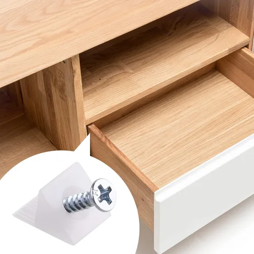 Miniatura 2 de Canomo Paquete de 50 unidades de plástico para reparación de flacidez inferior para muebles, cuñas de reparación de reparación de cajones de 90