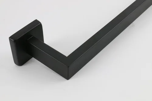 Miniatura 4 de TocTen Toallero de Baño - Base Cuadrada Engrosada SUS304 Barra de Toallas de Acero Inoxidable para Baño, Accesorios de Baño Varilla de Toallas Negro