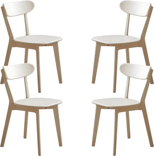 Miniatura 20 de Sillas de Comedor de Roble, Sillas de Cocina, Silla de Comedor Moderna de Madera Maciza 100% con Respaldo Curvo, Silla de Comedor para Cocina, Sala