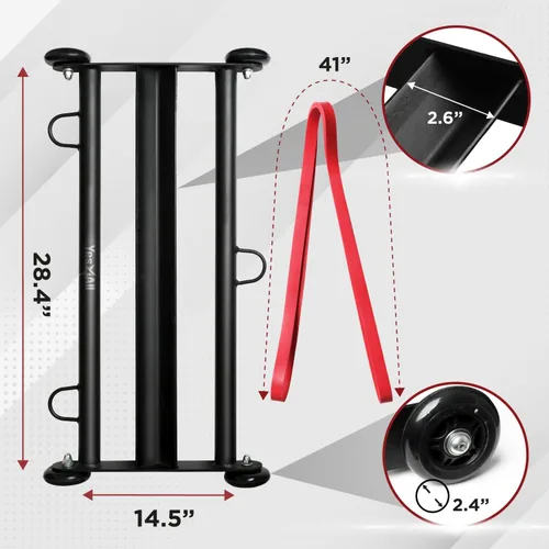Miniatura 2 de Yes4All Glute Ham Glider, Exercise Wheels for Home Gym Fitness, Glute Hamstring, Booty Building B. Glider Jamón Glider + Banda de Resistencia