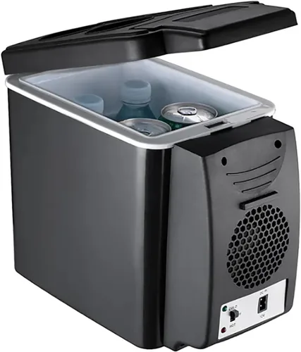 ERICAT Mini refrigerador del coche, refrigerador portátil 6L, 15-20C, 6 botellas, bajo ruido, para dormitorio, oficina, coche