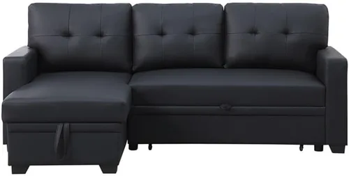 Miniatura 7 de Devion Furniture Tela de poliéster en forma de L reversible, fácil de convertible extraíble, sofá seccional/diván de almacenamiento con cojines