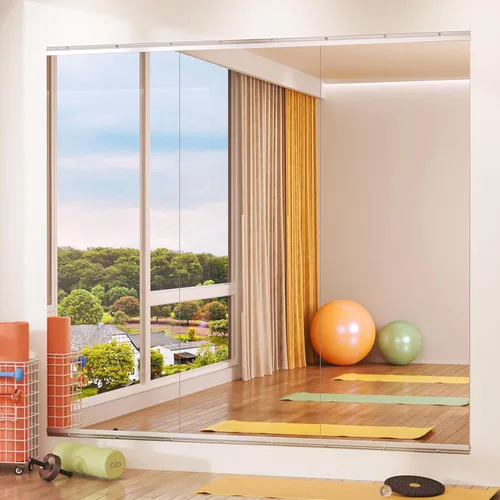Miniatura 34 de Hasipu 3 piezas de espejos para gimnasio en casa de 48''x24'', espejos grandes de cuerpo entero montados en la pared para yoga, baile, fitness